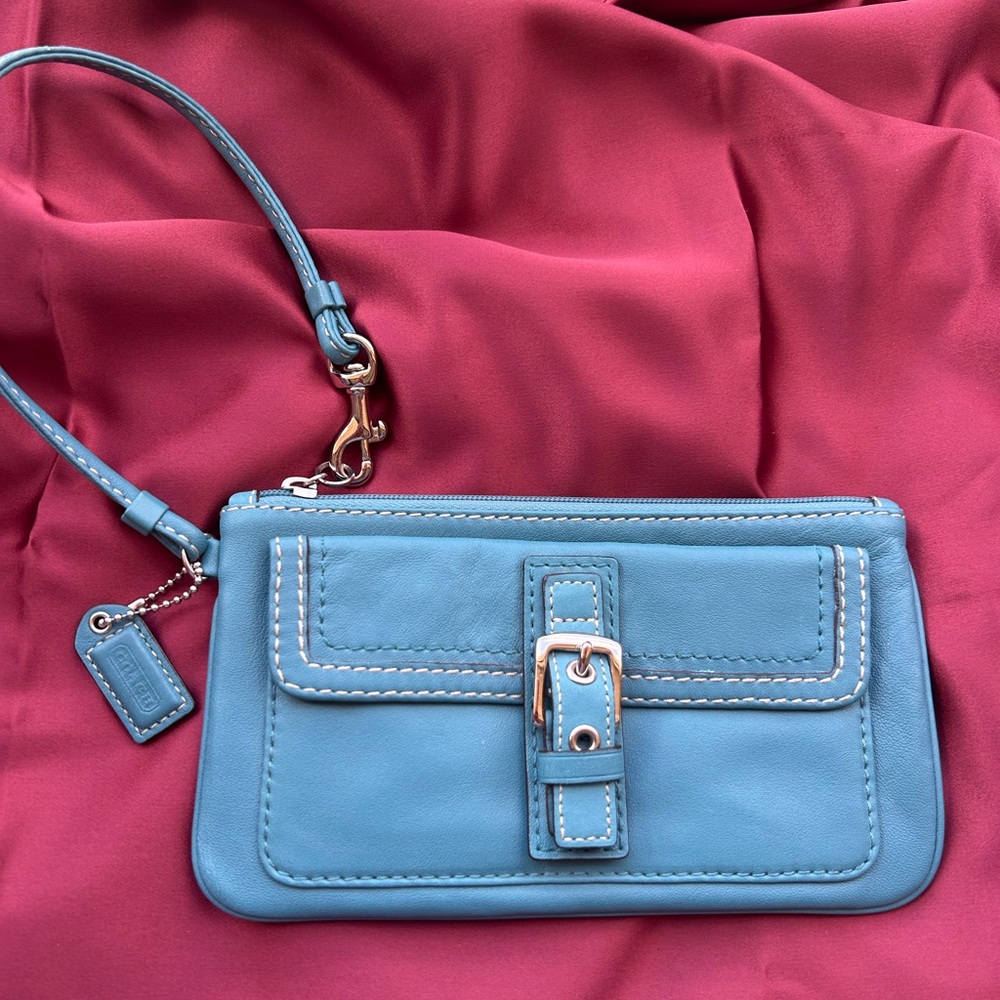 Blue Leather Women's Bag